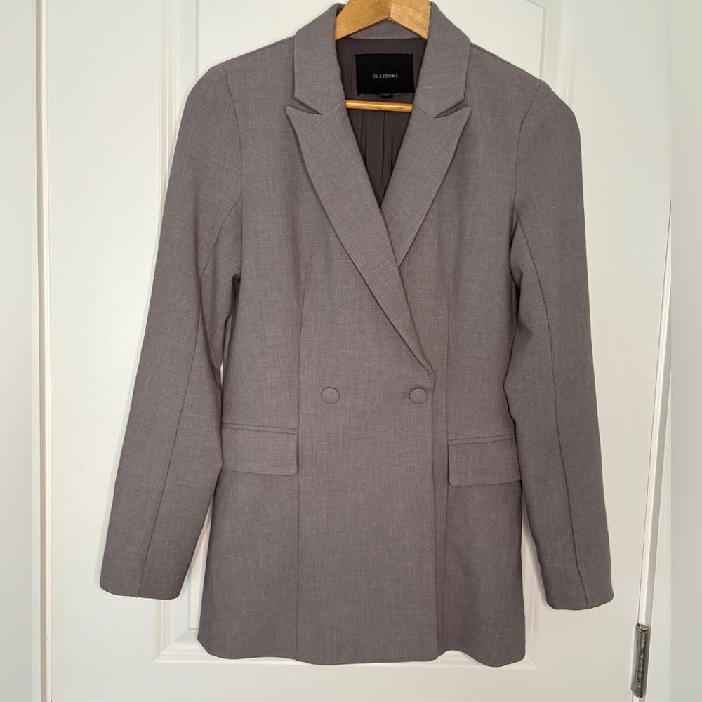 Glassons Grey blazer double breast size UK 8